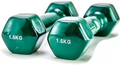 Pair of Neoprene Rubber 1.5kg Dumbbells