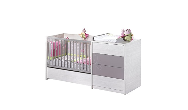 Lit Chambre Transformable 1x60 Opale Taupe Avec Motif Sauthon Amazon Fr Bebe Et Puericulture