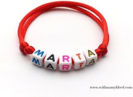 Bracelet name surname initial message "MARTA" (reversible, customizable) man, woman, child, baby, newborn