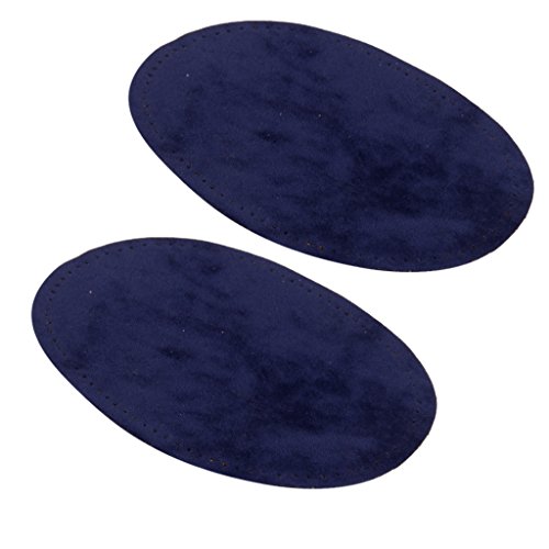 Generic 2 X Knieflicken ovale Flicken für Ellenbogen Knie Applikation Aufnäher – Blau - 3