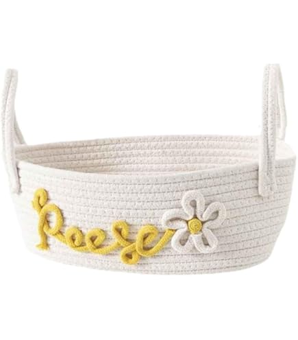 Cesto Portagiochi Personalizzato Con Nome - In Cordoncino Di Cotone Per Baby Shower, Cameretta, Regalo Neonato - Foto 10