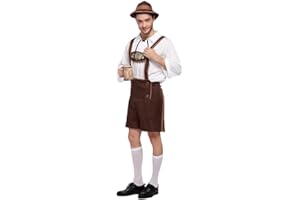thematys Pantalon court en cuir marron pour homme | Tenue traditionnelle | Vêtements traditionnels | Oktoberfest | Pantalon en cuir | Costume | Homme | Sexy | Carnaval | Fête (XXL)