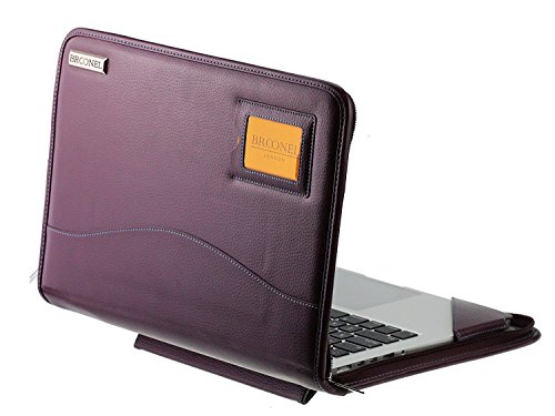 Broonel – Contour Series – Lila Heavy Duty Vegan Lederschutzhülle für die Acer Swift 7 - 2