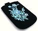 Produktbild Emartbuy® Value Pack Für Acer Liquid Express E320 Ice Blue Flowers Diamante Pouch/Case/Sleeve/Holder (Large) Mit Pull Tab Mechanism + Kompatibel Micro Usb Car Charger + Lcd Screen Protector