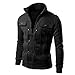 Produktbild Tops Herren Slim Fit Mantel,Sannysis Cardigan Blazer Trenchcoat Outwear Jacke Bluse (EU42, Schwarz)