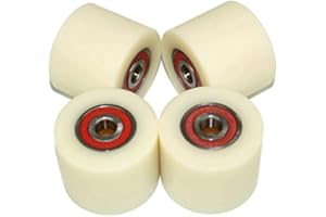 ORGUJD Lot de 4 x 50 mm de diamètre usiné en Nylon Roues fabriqué en Union Européenne, 40mm wide-10mm Bearing, 4