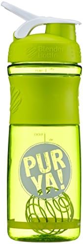 PuryaProtein Shaker with Blender Ball, Green/White, 760 ml