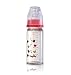 Anti Colic Baby Feeding Glass Bottle 4oz /120ml 0+ Slow Flow Standard Neck - RED