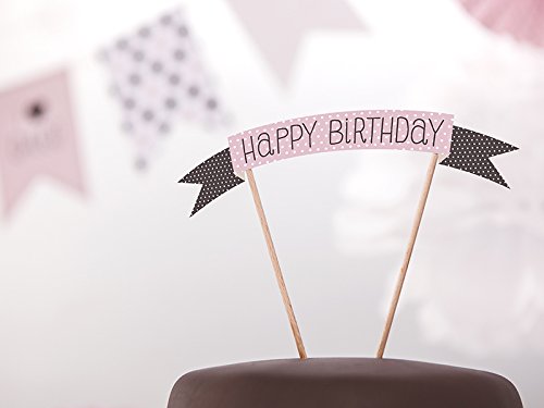 Partyset Komplettset rosa 48 teilig Partygeschirr Geburtstag Kindergeburtstag Teller Becher Servietten Party Deko - 4