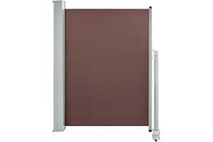 vidaXL Seitenmarkise Ausziehbar Sonnenschutz Sichtschutz Windschutz Seitenrollo Markise Seitenwandmarkise Balkon Garten Terrasse 100x300cm Braun
