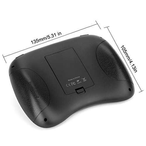 LESHP 2.4GHz Mini Wireless QWERTY Tastatur mit Hintergrundbeleuchtung für Desktop / Laptop Dual Mouse USB Receiver Plug - 3
