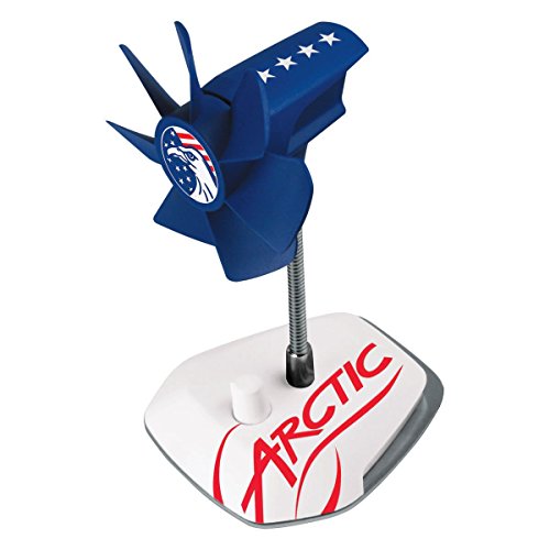 Arctic Breeze USA - Länderedition - USB Tischventilator mit flexiblem Hals und einstellbarer Drehzahl - 800 - 1.800 U/min