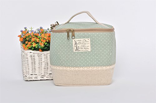 GreenForest Klassischen Aufbewahrungsbox mit Punktmuster hellblau Klapp Kinder Spielzeug aufbewahrung Warenkorb Kleidung Halter Lagerplatz Wäscheservice bin Brotdose - 3