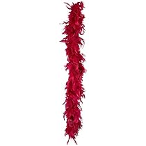 Boa De Plumas Roja – 2 M, Plumaje Suave, Para Disfraces, Fiestas Años 20, Carnaval Y Manualidades