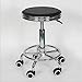 Produktbild GAOJUAN Drehstuhl, Arbeitshocker, Barstuhl, Barstuhl, Beauty Rollhocker, höhenverstellbar, 5 Rollen, PVC-Leder Chrom, Blackwheel Modelle
