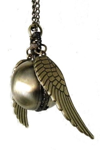 Harry Potter Golden Snitch Watch Necklace Steampunk Quidditch Pocket Clock