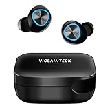 【DISEÑO ERGONÓMICO】: conforma las formas de sus orejas, y el diseño verdaderamente inalámbrico lo libera de la restricción de los cables, más flexibilidad. Además, vienen con elegantes auriculares de tamaños S / M / L, estos Auriculares Inalámbricos Bluetooth son livianos, estables y sin presión de aire, ofreciéndole un ajuste generalmente cómodo.