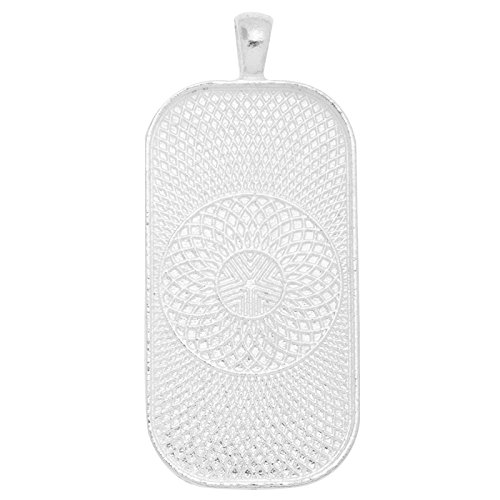 Rosebeading 20pcs/lot Silver Plated Blank Pendant with Bezel Settings fit 25x50mm Cabochon