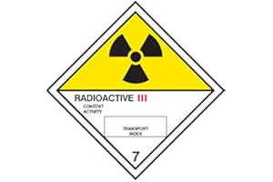 Caledonia Signs 24511U Radioactive III Diamond Sign, Self Adhesive Vinyl, 100 mm x 100 mm