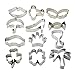 Produktbild HUAFA 12 Stück Leben Keks Frucht Cutter Formen Set Mini Ausstechformen Plätzchen Ausstecher, Gemüseschneider Form für Kinder