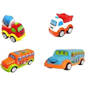 Jack Royal Unbreakable Pull Back Vehicles| Push and Go Crawling Toy for Kids & Children, Power Friction Cars for 3  Years Old Boys|Girls (Pack of 4) - Multicolor