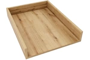 regalik Plan à Langer Universal, Extension pour Commode de Largeur Variable, Amovible, Plan à Langer avec Façades Droites, Chêne, Matériau ABS de 1 mm, 72 cm x 54 cm