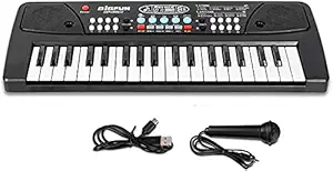 VVE Kids Piano Keyboard, Piano for Kids with Microphone Portable Electronic Keyboards for Beginners, Kid Musical Toys Pianos for Girls Boys Ages 3-8 (Small)