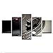 Produktbild hhlwl HD Gedruckt Bilder Wohnzimmer Wandkunst Leinwand Malerei 5 Stücke DJ Musikinstrument Plattenspieler Poster Wohnkultur Eingerahmt-10x15/20/25cm-frame