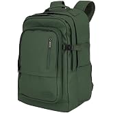 Travelite Rucksack aus wasserabweisendem Material, gepolstertes Laptop Fach 15,6 Zoll, BASICS Tagesrucksack mit Aufsteckfunkt