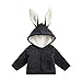 Produktbild sunnymi 1-5 Jahre Baby Mädchen Kinder Bademantel Cartoon Tiere Mit Kapuze Handtuch Pyjamas Kleidung (Dunkelgrau Jacke, 3-4 Jahre)