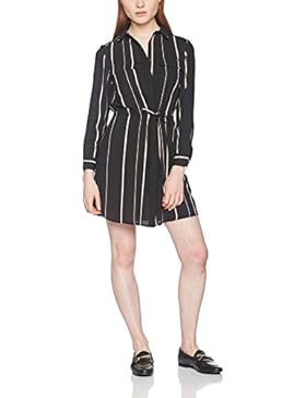 New Look Damen Kleid Stripe Tie Sleeve Shirt