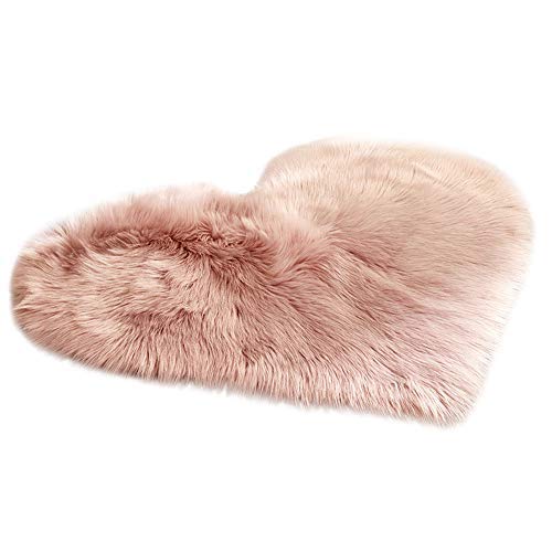 TAOtTAO Wool Imitation Sheepskin Rugs Faux Fur Non Slip Bedroom Shaggy Carpet Mats (M 40x50 cm)