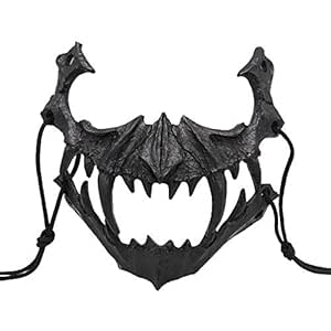 Belity Anime Halloween Half Face Mask Cosplay Resin Creepy Masks Party Props Amazon In Home Kitchen