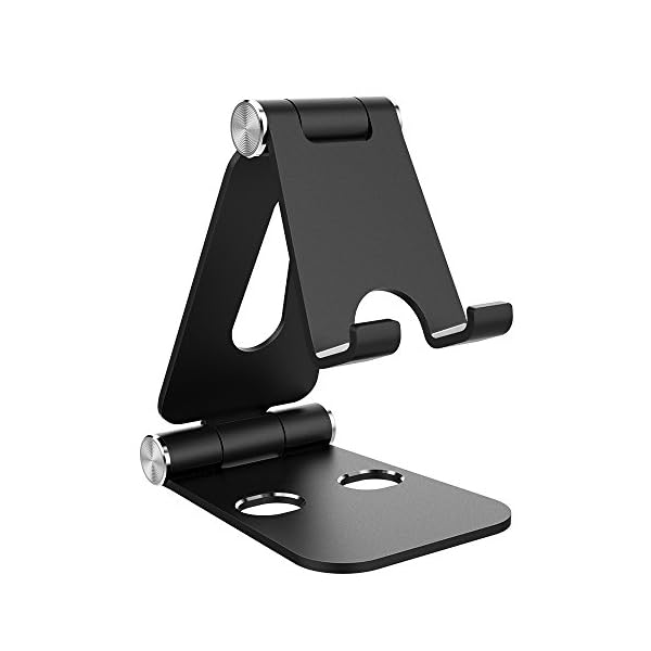 Simpeak Soporte Móvil, Soporte Tablet, Multi-Angulo Soporte de Aluminio Compatible con iPad,Compatible con iPhone…