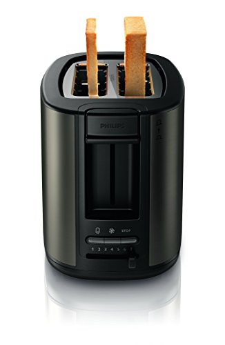 Philips HD2628/80 Metall-Toaster, Doppelschlitz, 2 Funktionen, titanfarben - 2