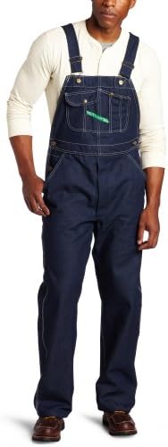 Key Apparel Men's Zip Fly High Back Bib Overall, Indigo Denim, 32x32