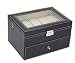 Produktbild Revesun Collection Klassische Uhrenbox Displaybox mit Glasfenster, Platz für 5 Uhren, Schwarz, 3, 20 slots