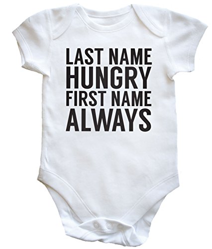 HippoWarehouse Last name Hungry first name Always baby vest boys girls