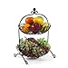 Produktbild HHL Zweischichtiger Obstteller/Korb, Obst- / Snack- / Kuchenständer aus Metall, Wohn- / Esszimmer/Küche