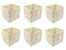 Produktbild Viemode Stoff Aufbewahrungsbox Cube klappbar, Aufbewahrungsbox, Bequem Aufbewahrungsbox (28x27x27cm(2 Stück), Beige)