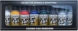 Colores incluidos: 71.001Blanco , 71.002Amarillo, 71.003Rojo Escarlata, 71.004Azul, 71.007Verde Oliva, 71.057Schwarzgrau RLM66, 71.063Silber RLM01, 71.066Oro
