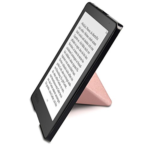 kwmobile Funda para Kobo Aura Edition 2 - Carcasa para e-Reader Estilo  Origami  - Case de e-Book en  Oro Rosa 