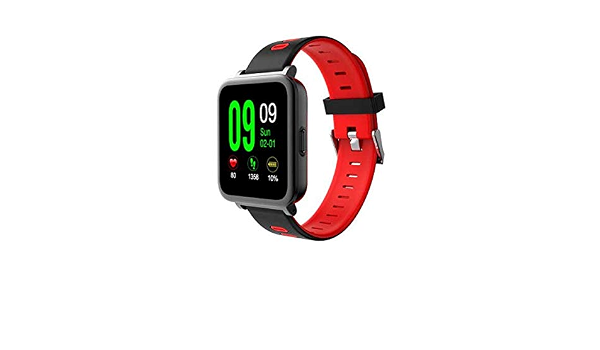 ChicPluss - Smartwatch C10, colore: rosso, con cardiofrequenzimetro,  Bluetooth e vivavoce. : Amazon.it: Elettronica