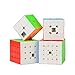Price comparison product image Roxenda Speed Cube Bundle Moyu 2x2 3x3 4x4 5x5 Stickerless Bright Magic Cube Cubing Classroom Smooth Puzzles Cube Set with Gift Packing