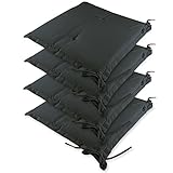 Detex® Stuhlauflagen Sydney | 4er Set Wasserabweisend | Kissen Sitzkissen Stuhlkissen Auflage Sitzauflage anthrazit Detex® Stuhlauflagen Sydney | 4er Set Wasserabweisend | Kissen Sitzkissen Stuhlkissen Auflage Sitzauflage anthrazit