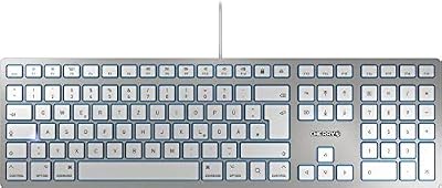 CHERRY KC 6000 Slim for Mac Clavier USB QWERTY Anglais américain Argent - Claviers (Standard, USB, QWERTY, Argent)