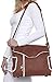 Wallaboo Nappy Changing Bag, Stylish & Durable Faux Suede, Included Changing Pad, Bottle Case, Accessory Pouch, Chocolat