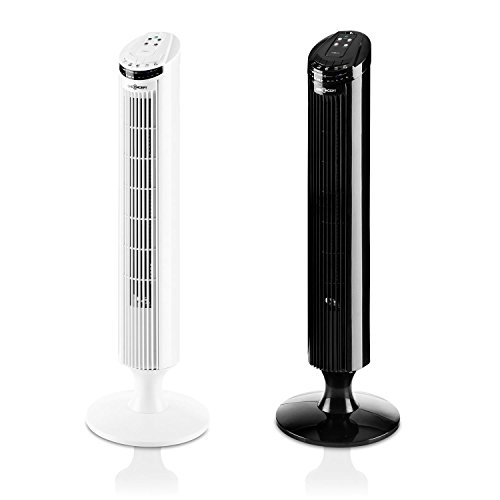 oneConcept Blitzeis • Säulenventilator • Turmventilator • Ventilator • mit Fernbedienung • 50 Watt • Oszillationsfunktion 45° • Timer • 3 Geschwindigkeitsstufen • 3 Ventilationsmodi • LED-Display und Touch-Bedienfeld • Turmdesign • sparsam • weiß - 7