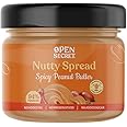 Open Secret Spicy Peanut Butter 305 grms | 94% Peanuts | No Added Sugar | No Added Oil | No Preservatives | Premium Whole Nuts| Spicy Chutney | Good with Dosas, Idlis, & Parathas | Podi Flavor