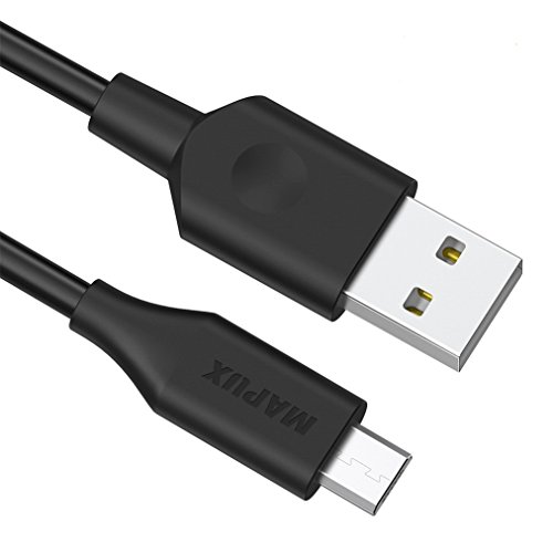 Micro USB Kabel MAPUX Ladekabel Datenkabel aus Solide Stecker (180cm) für Samsung, Huawei, LG, Sony, Motorola, HTC, Nokia, Google Nexus und andere Android Geräte (Schwarz)